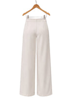 Polka Dot Crop Top & White Wide-Leg Pants Set