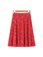 Valencia Red Floral Two-Piece Maxi Skirt & Crop Top Set