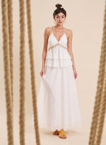 Amalfi White Halter Maxi Dress