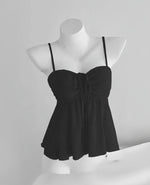 Black Tie-Front Cami Top