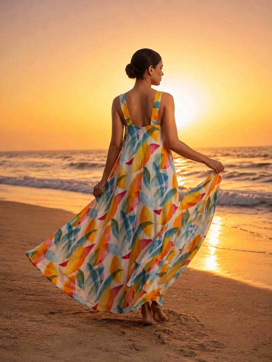 Printed Cotton Maxi Dress