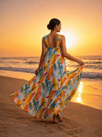 Printed Cotton Maxi Dress