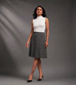 Mock-Neck Combination Dress