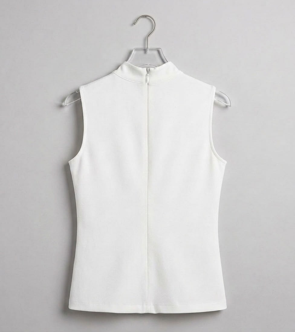 Mock-Neck Combination Dress