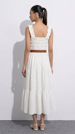 Smocked Cotton Midi Dress