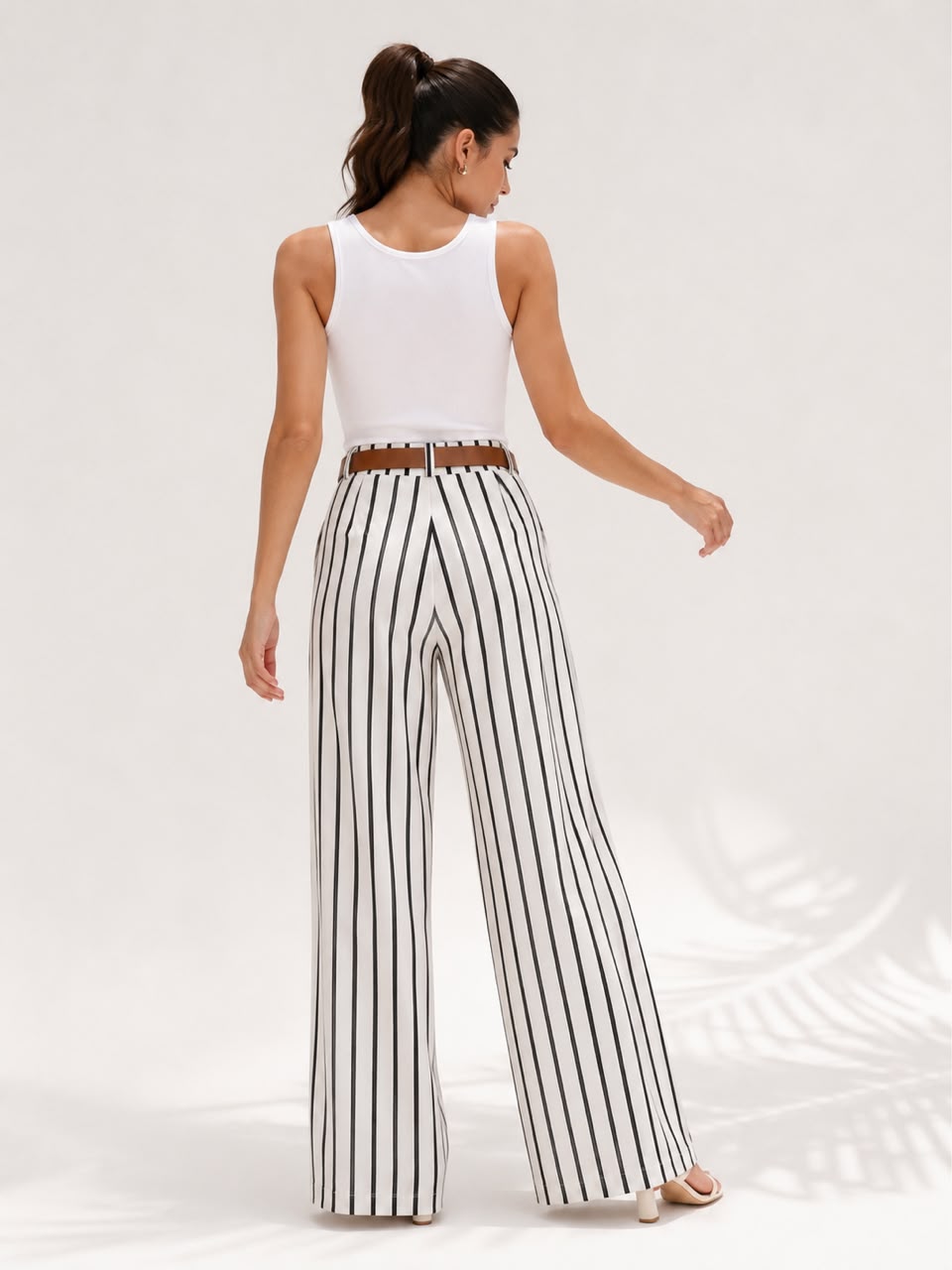 Striped Wide-Leg & Tank Co-Ord Set
