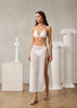 White Crochet Bikini & Mesh Sarong Set