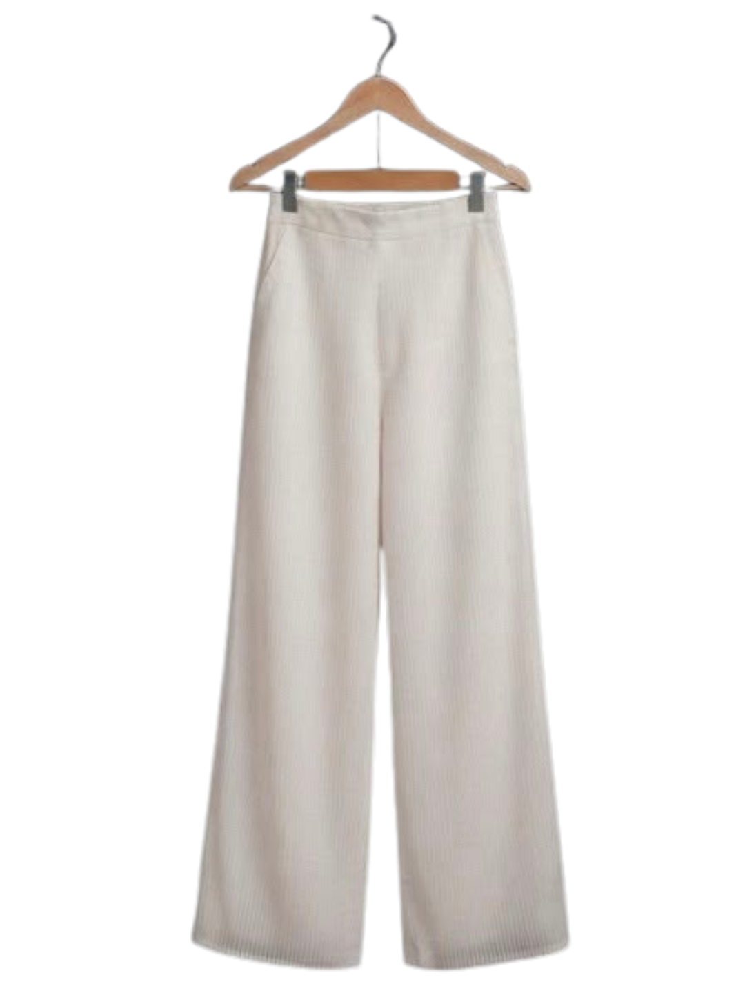 White Pleated Halter Top & Wide-Leg Pants Set