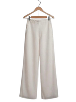 White Pleated Halter Top & Wide-Leg Pants Set