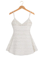 White Ruffle Cami Top