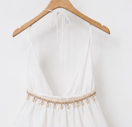 Amalfi White Halter Maxi Dress