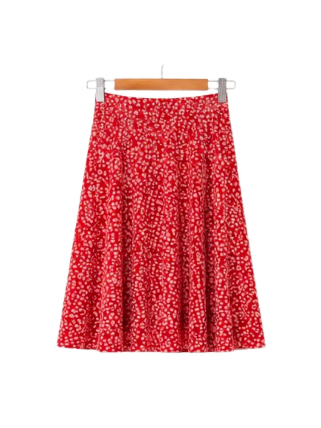 Valencia Red Floral Two-Piece Maxi Skirt & Crop Top Set