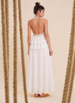 Amalfi White Halter Maxi Dress