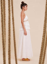 Amalfi White Halter Maxi Dress