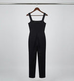 Black Twist-Front Cutout Jumpsuit