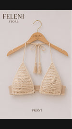 Crochet Bikini & Fringe Skirt Set