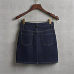 Draped Denim Mini & Interlock Tee Set
