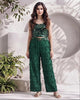 Emerald Sequin & Fringe Chiffon Set