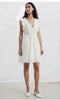 Floral Eyelet Flutter-Sleeve Cotton Mini Dress
