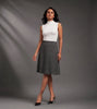 Mock-Neck Combination Dress