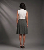 Mock-Neck Combination Dress