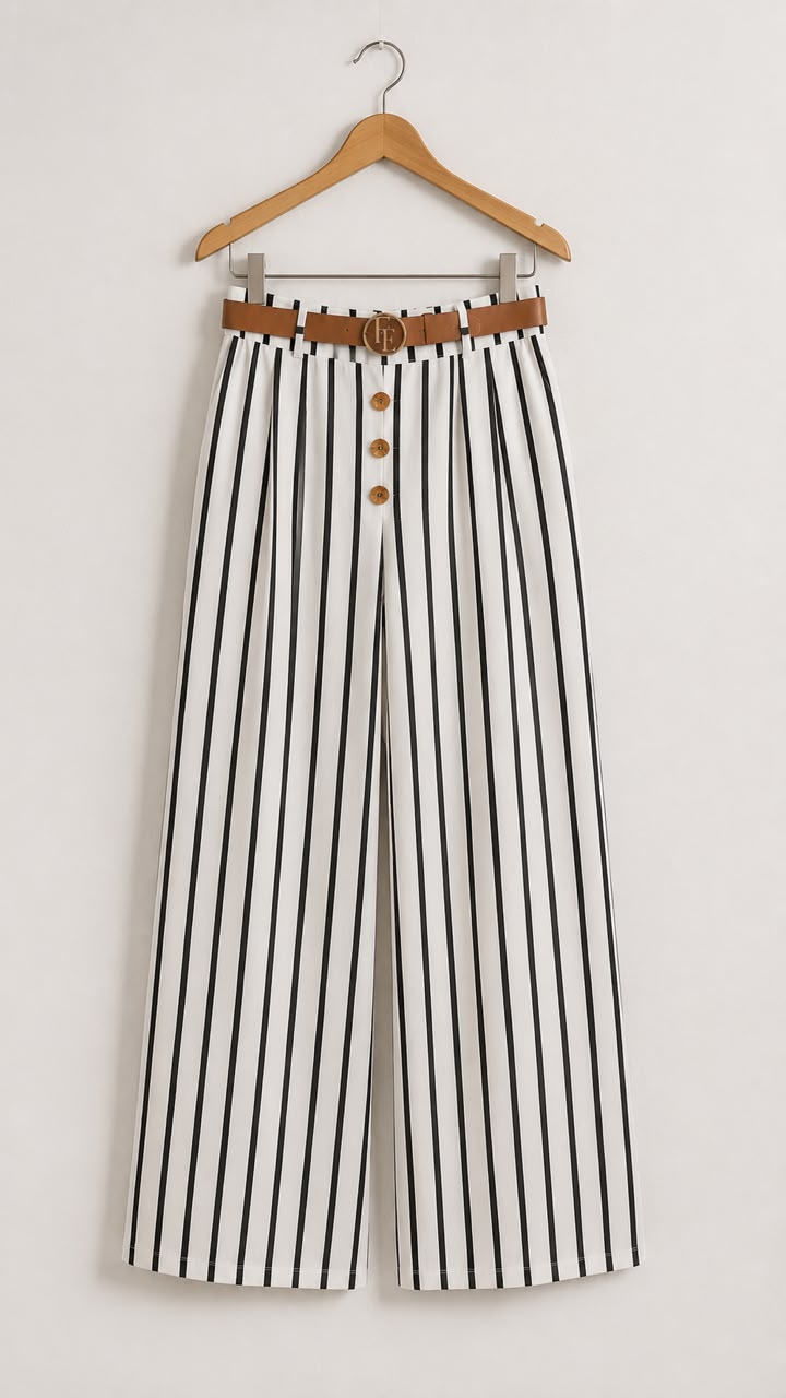 Striped Wide-Leg & Tank Co-Ord Set