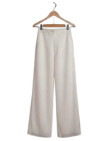 White Pleated Halter Top & Wide-Leg Pants Set