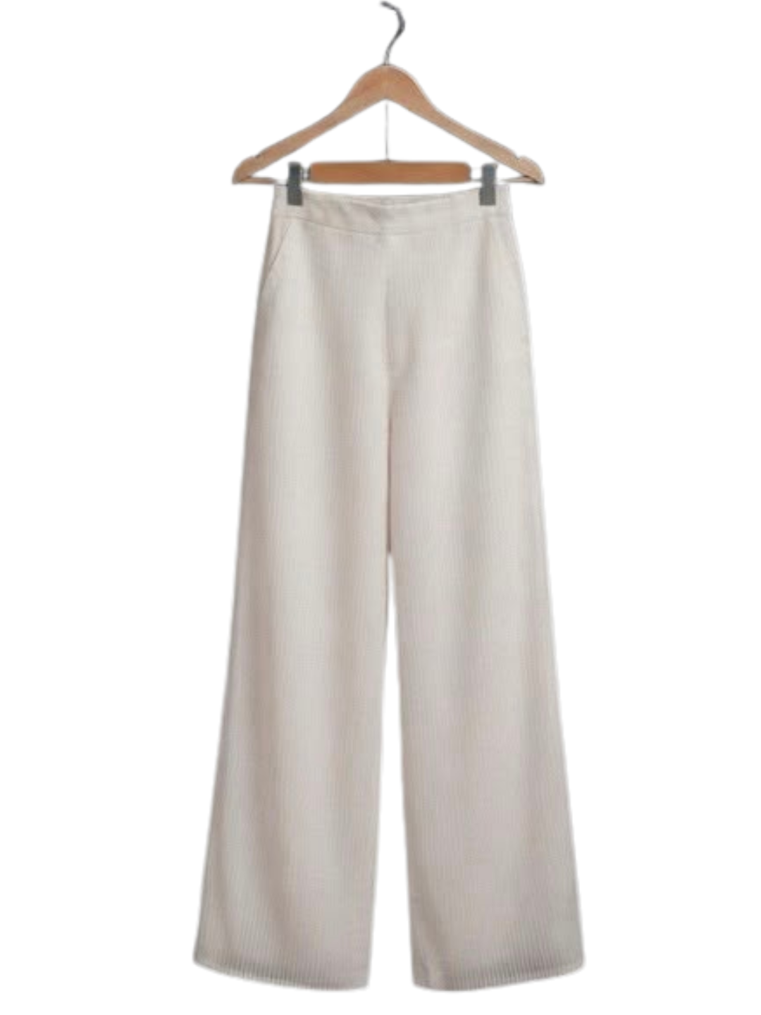 White Pleated Halter Top & Wide-Leg Pants Set