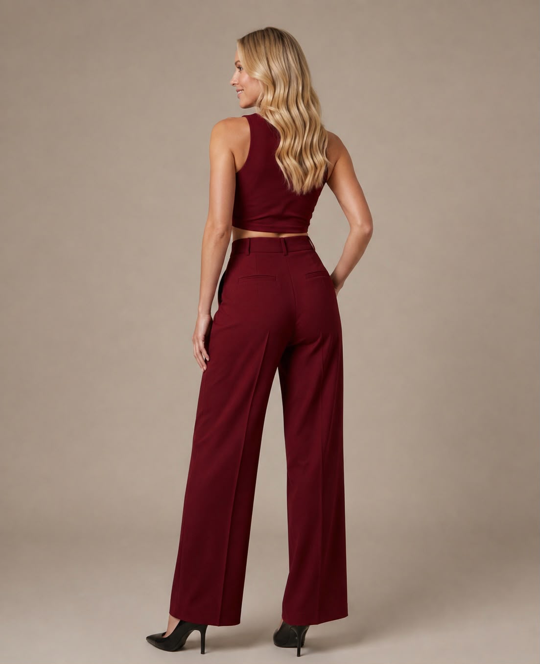 Burgundy Silk Set