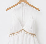 Amalfi White Halter Maxi Dress